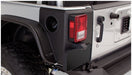 Bushwacker 07-18 jeep wrangler trail armor rear corners - black: close up of jeep with license plate