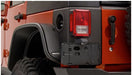 Bushwacker jeep wrangler trail armor rear corners - black with light bar