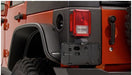 Black bushwacker 07-18 jeep wrangler trail armor rear corners with light