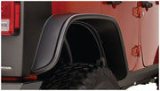 Bushwacker 07-18 jeep wrangler unlimited flat style fender flares - black tire cover with guard