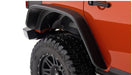 Bushwacker 07-18 jeep wrangler unlimited flat style fender flares - black powder finish