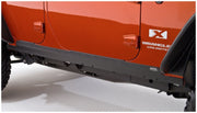 Bushwacker jeep wrangler trail armor rocker panel cover - black, enhancing vehicle appearance with side step bars