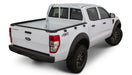 White truck with black bed cover - bushwacker 11-15 ford ranger t6 ultimate tailgate caps