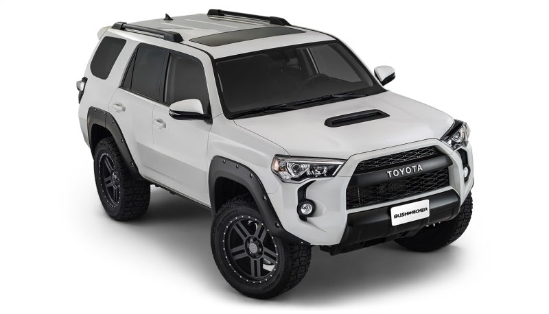 White toyota tacoma with black wheels - bushwacker 4runner pocket style flares 4pc