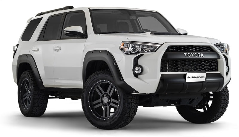 Bushwacker pocket style flares for toyota 4runner eifriendly alt text: toyota 4runner with bushwacker pocket style flares - black