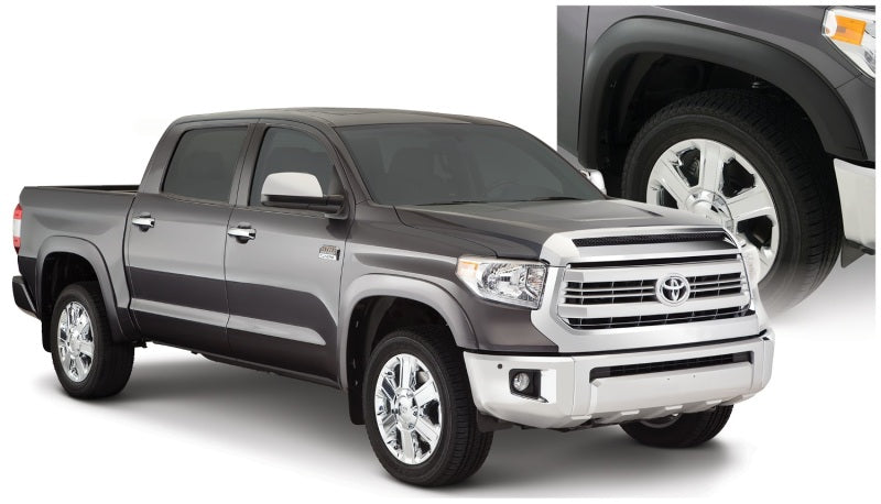 Toyota tundra fleetside fender flares - black truck with white top