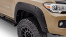 Toyota tacoma pocket style fender flares - black, front end view