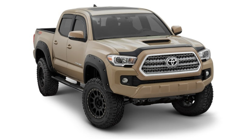 Black toyota tacoma pocket style fender flares - bushwacker 16-18 toyota tacoma