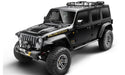 Black bushwacker 18-19 jeep wrangler jl trail armor cowl guard displayed on a jeep