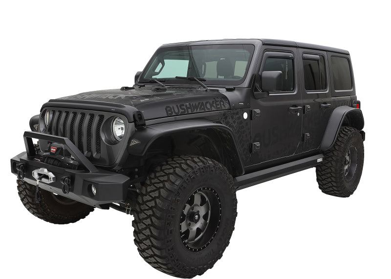 Black jeep wrangler jl unlimited flat style fender flares