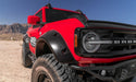 Red lifted truck with pocket style fender flares - bushwacker 2021+ ford bronco