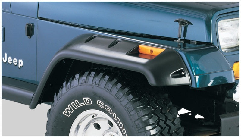 Bushwacker jeep cherokee cutout style flares with black and white bumpers