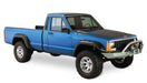 Blue truck with black bumper displayed in bushwacker fender flares for jeep cherokee