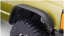 Bushwacker 84-01 jeep cherokee flat style fender flares with rugged ridge mud guard - black