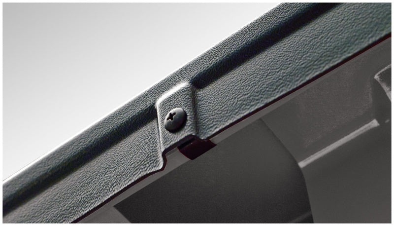 Metal door handle close up from bushwacker 95-04 toyota tacoma fleetside bed rail caps