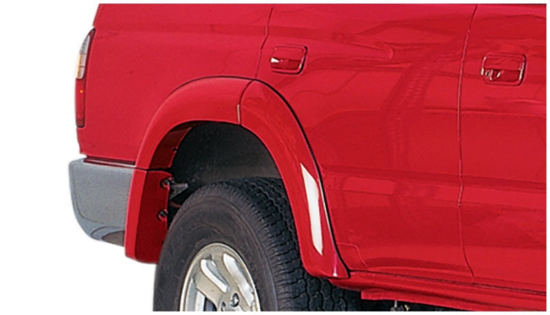 Red truck with white stripe - bushwacker toyota 4runner extend-a-fender style flares 4pc