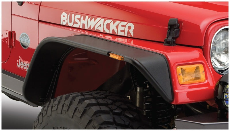 Bushwacker 97-06 jeep tj flat style fender flares - black