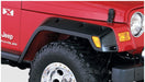 Black bushwacker 97-06 jeep tj pocket style flares front bumper mount