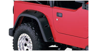 Red jeep tj with black pocket style fender flares - bushwacker 97-06 jeep wrangler 4pc