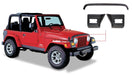 Dura flex jeep wrangler trail armor front bumper cover with side steps - black