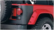 Bushwacker 97-06 jeep wrangler trail armor rear corners - black with red jeep and black tire cover