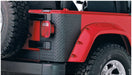 Bushwacker 97-06 jeep wrangler trail armor rear corners - black with red jeep and black tire cover