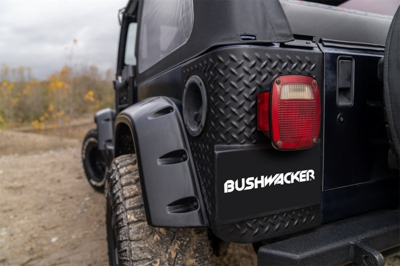 Bushwacker 97-06 jeep wrangler trail armor rear corners - black: rear bumper with bumper cover removed