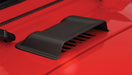 Red jeep wrangler trail armor hood scoop with black hood vent