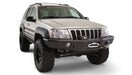 Bushwacker jeep grand cherokee fender flares with big tire on white background