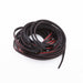 Universal c-channel style bushwacker edge trim - black and red rubber cable