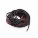 Black and red rubber cable for bushwacker wiper style edge trim