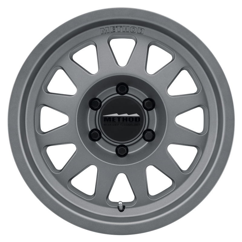 Method MR704 HD 17x9 18mm Offset 8x170 130.81mm CB Titanium Wheel
