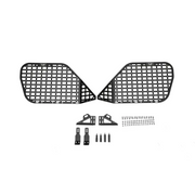 Black plastic front bumper guards for BMW, DV8 10-23 Toyota 4Runner Rear Window Molle Panels.