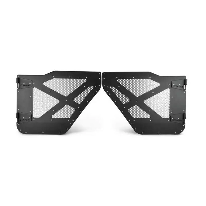 DV8 Offroad Jeep JL Half Doors with Perforated Mesh - Pair of Black Side Panels