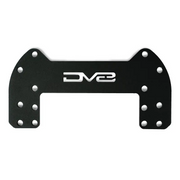 DV8 21-22 Ford Bronco 3rd Brake Light Extension Bracket front end in black aluminum frame with white letters