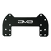 DV8 21-22 Ford Bronco 3rd Brake Light Extension Bracket front end in black aluminum frame with white letters