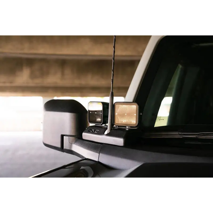 DV8 21-22 Ford Bronco A-Pillar Pod Light Mounts with radio pod light