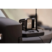 DV8 Ford Bronco A-Pillar Pod Light Mount with GPS device on top of car