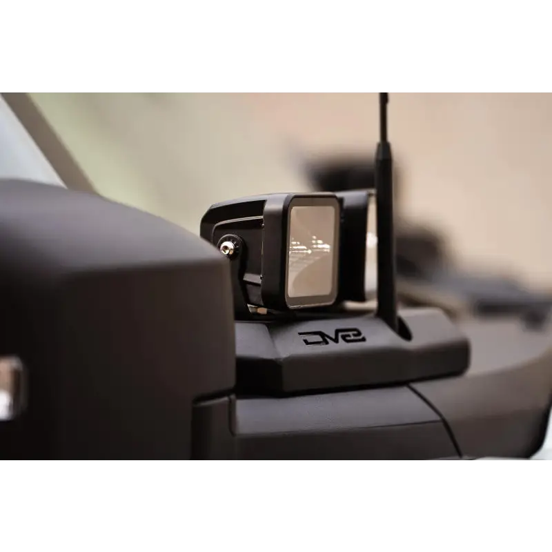DV8 Ford Bronco A-Pillar Pod Light Mount with GPS device on top of car