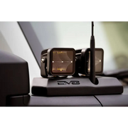 DV8 21-22 Ford Bronco A-Pillar Pod Light Mounts on car with GPS device