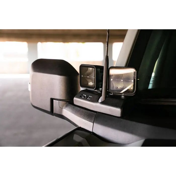 DV8 21-22 Ford Bronco A-Pillar Pod Light Mounts - Rear View Mirror Configuration
