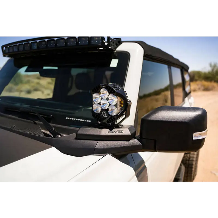 DV8 Ford Bronco A-Pillar Pod Light Mounts with Side Mirror Light