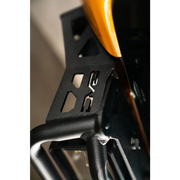 Yellow handle gun close up featured in DV8 21+ Ford Bronco Curved Light Bracket product.