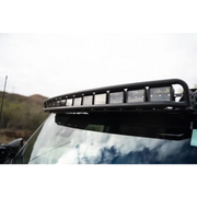 DV8 21+ Ford Bronco Curved Light Bracket with 12 3in. Pod Lights - Black Roof Rack with Light