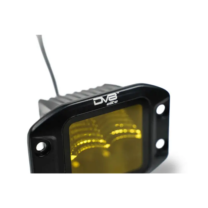 DV8 Elite Series LED Amber Flush Mount Pod Light - Yellow Lens on Jeep Wrangler