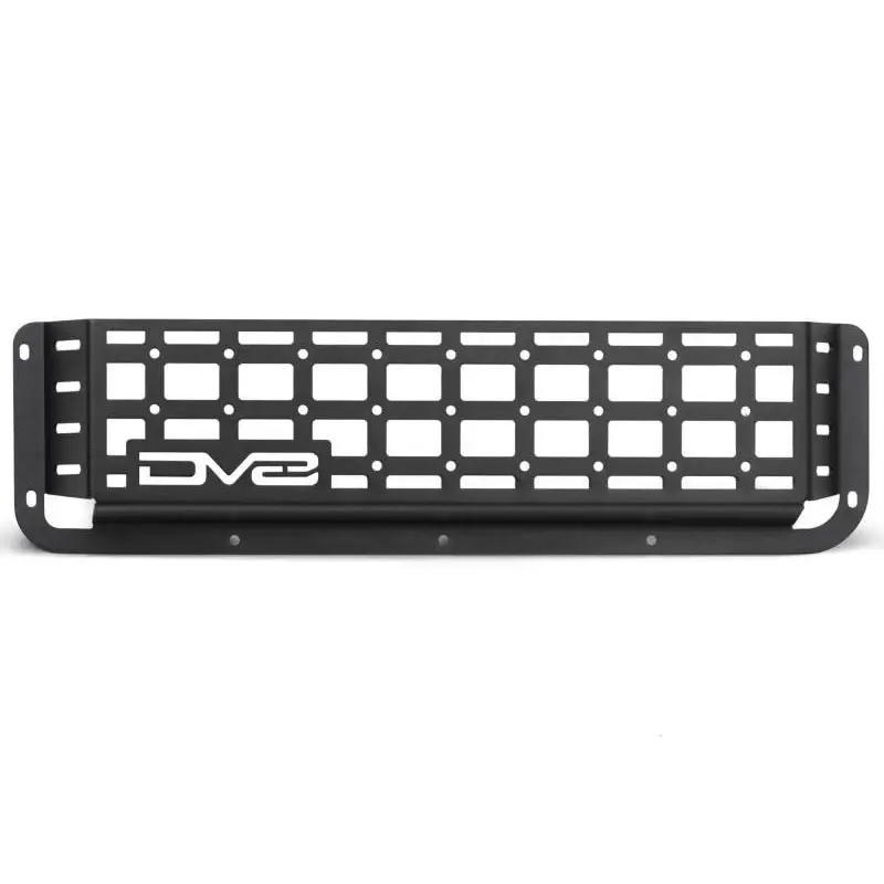 Black license plate with white logo on DV8 Offroad Molle Door Pocket for Lexus GX 470.