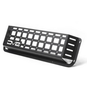 Black license plate on white background in DV8 Offroad Lexus GX 470 Molle Door Pocket.