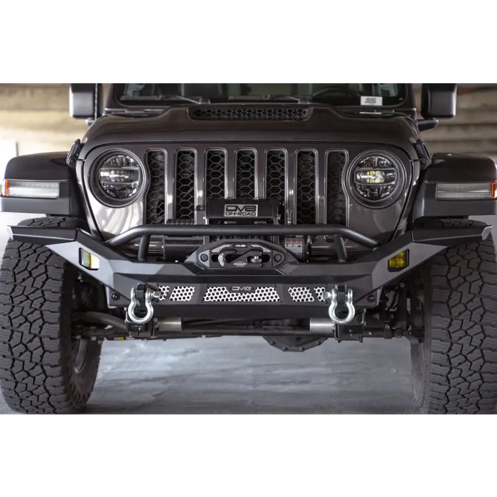 Dv8 offroad mto series front bumper for jeep wrangler with bumper and bumper bar