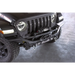 Dv8 offroad mto series front bumper with winch mounted jeep wrangler close up