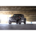 Black jeep parked in garage - dv8 offroad mto series front bumper for jeep wrangler, gladiator.